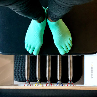 Green Full Coverage Pilates Toe Socks